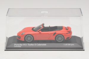 Porsche 911 991 Turbo S Cabriolet Orange Minichamps 1:43 410067181 Metall — Bild 4 von 5